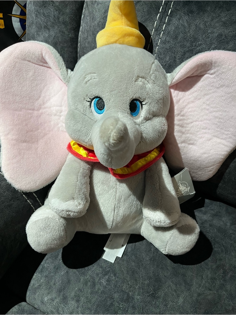 Disney Dumbo Plush - Gray, Pink, Blue & Yellow Soft Elephant